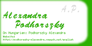 alexandra podhorszky business card